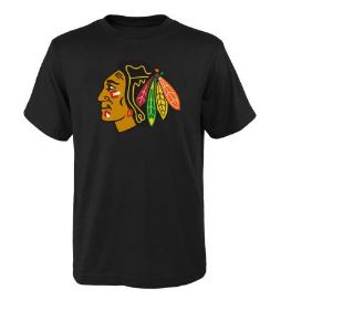 Kinder NHL Chicago Blackhawks Primary Logo T-Shirt Black
