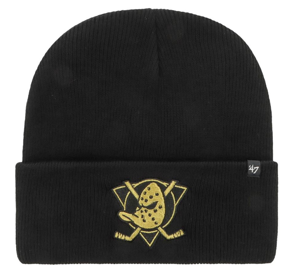 NHL Anaheim Ducks Haymaker Metallic Gold ’47 CUFF KNIT - Black