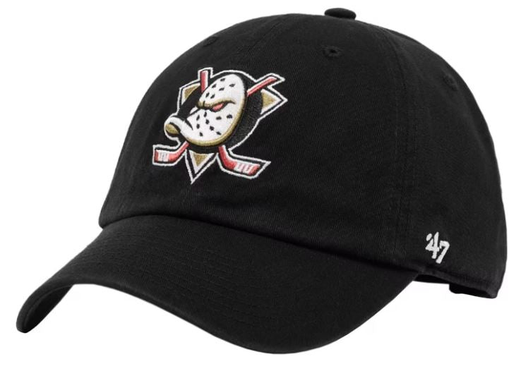 NHL Anaheim Ducks '47 CLEAN UP - Black (Logo Gold & Orange)