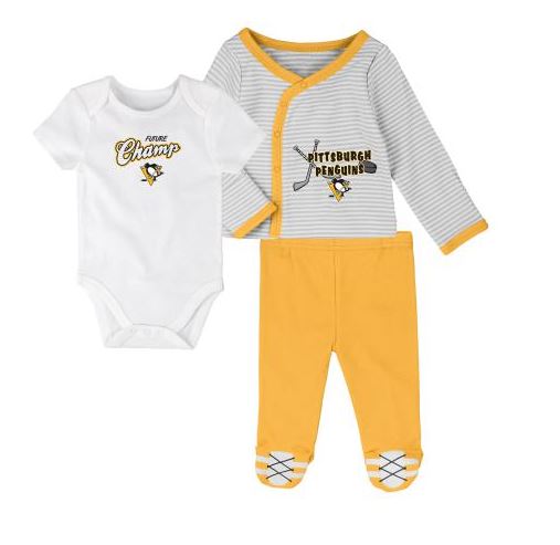 Kinder NHLPittsburgh Penguins Baby Strampler 3er-Set (1 - 9 Monate)