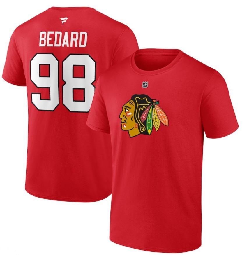 NHL Bedard 98 - Chicago Blackhawks T-Shirt - Red