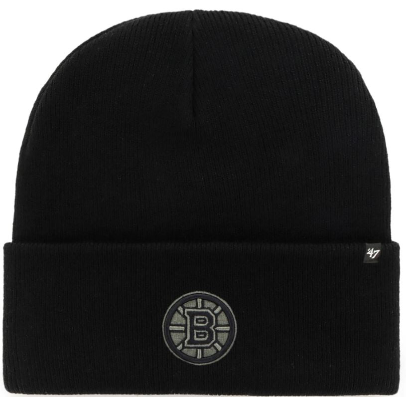 NHL Boston Bruins Haymaker &#39;47 CUFF KNIT - Logo Tonal Dark Grey