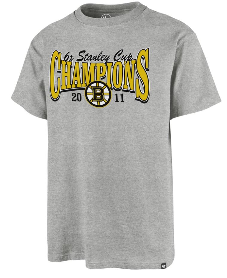 NHL Boston Bruins &#39;47 Cinderblock Backer Stanley Cup T-Shirt