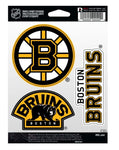 NHL Boston Bruins Team Stickers Triple