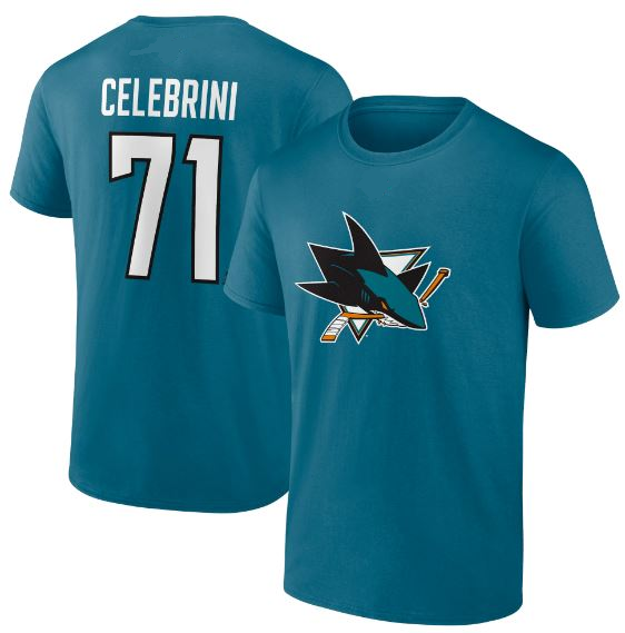 NHL Celebrini 71 - San Jose Sharks T-Shirt - Teal
