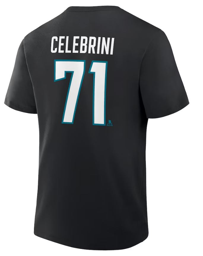 NHL Celebrini 71 - San Jose Sharks T-Shirt - Black