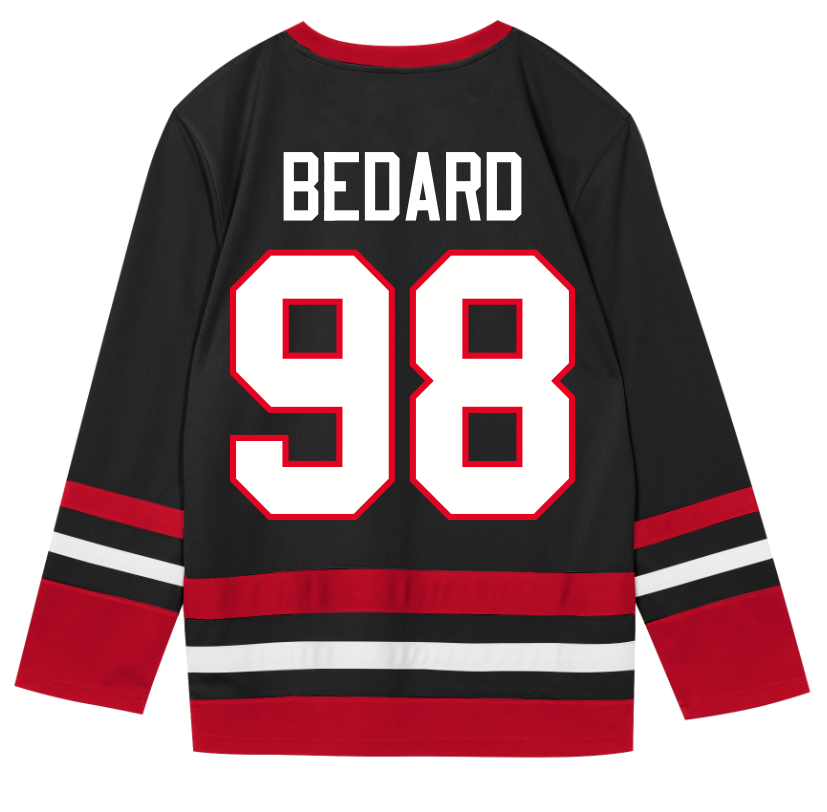 Kinder NHL Bedard 98 - Chicago Blackhawks Wordmark Fan Jersey Shirt Basic