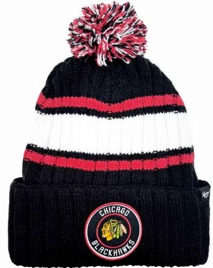 NHL Chicago Blackhawks Plateau &#39;47 CUFF KNIT PomPom