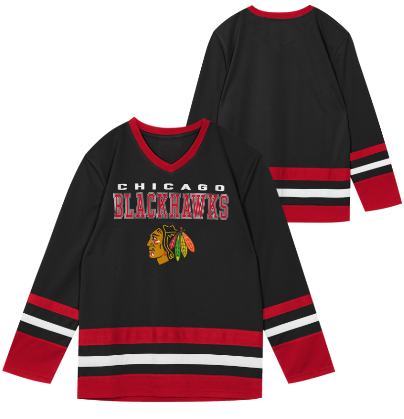 Kinder NHL Chicago Blackhawks Wordmark Fan Jersey Shirt Basic