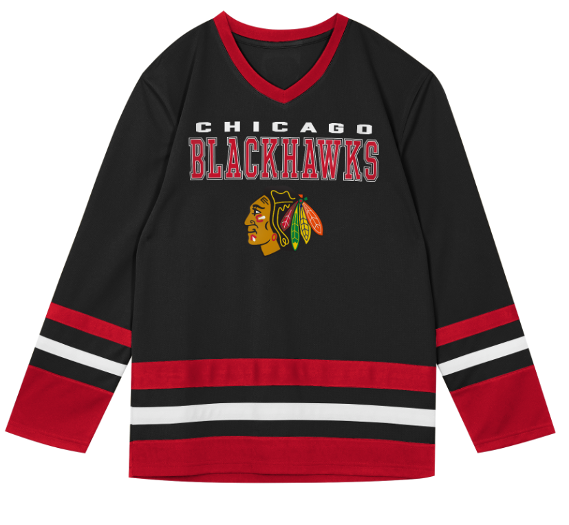 Kinder NHL Chicago Blackhawks Wordmark Fan Jersey Shirt Basic