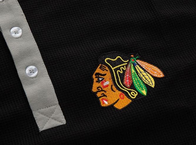 NHL Chicago Blackhawks Henley Waffle T-Shirt