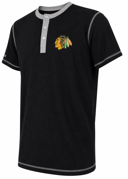 NHL Chicago Blackhawks Henley Waffle T-Shirt