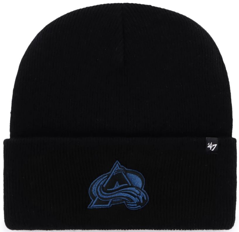 NHL Colorado Avalanche Haymaker Black &#39;47 CUFF KNIT - Logo Tonal Blue
