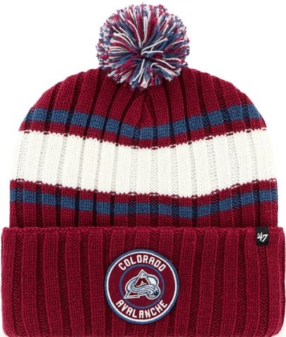 NHL Colorado Avalanche Plateau &#39;47 CUFF KNIT PomPom