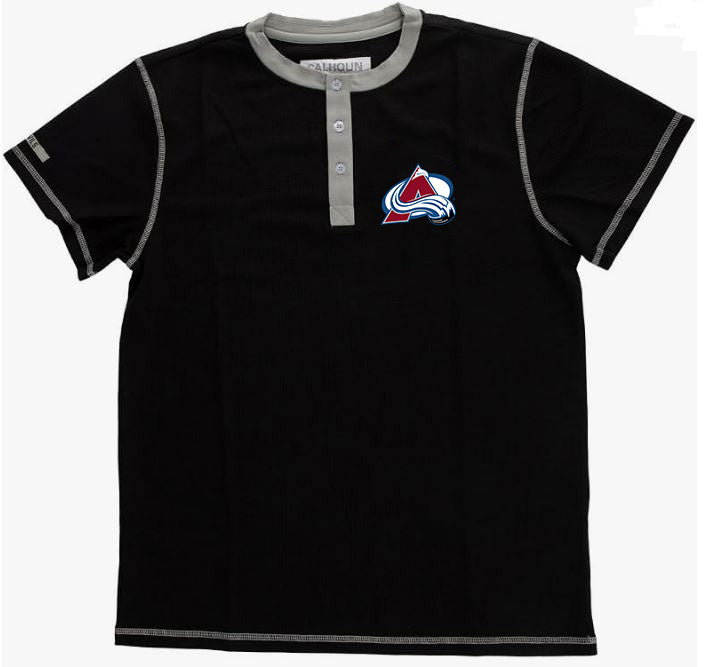 NHL Colorado Avalanches Henley Waffle T-Shirt