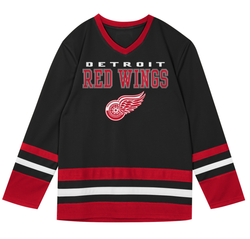 Kinder NHL Detroit Red Wings Wordmark Fan Jersey Shirt Basic