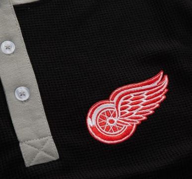 NHL Detroit Red Wings Henley Waffle T-Shirt