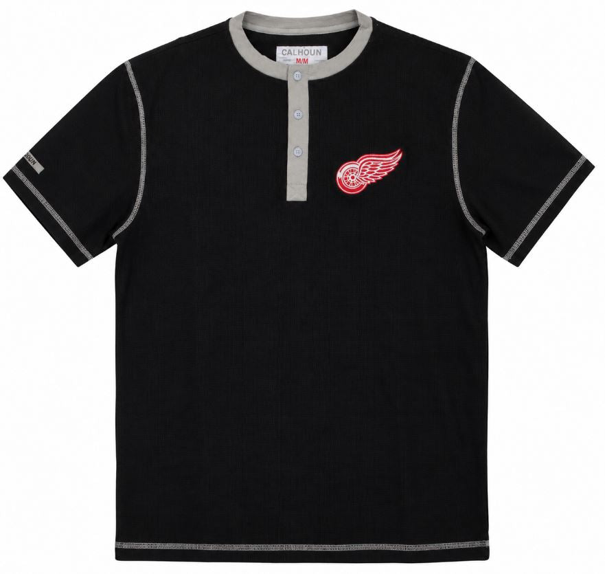 NHL Detroit Red Wings Henley Waffle T-Shirt