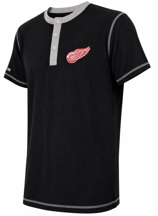 NHL Detroit Red Wings Henley Waffle T-Shirt
