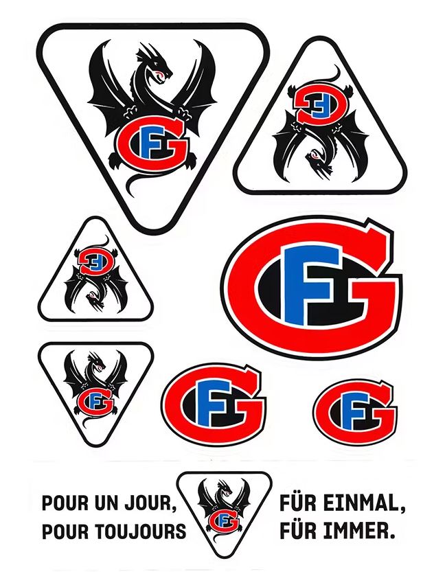 NLA HC Fribourg-Gotteron Sticker Bogen A5