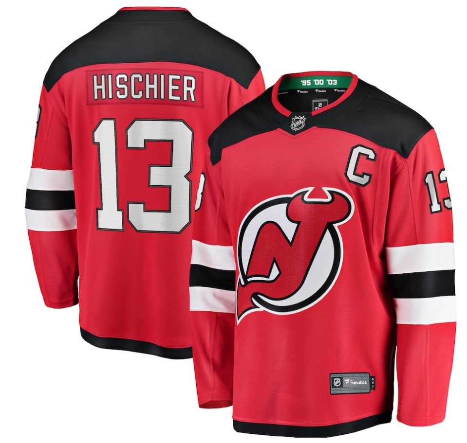 NHL Hischier 13 - New Jersey Devils Replica Premier Jersey SR - Home