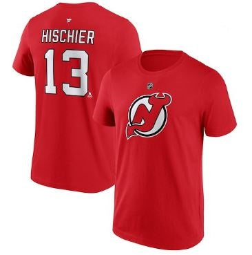 NHL Hischier 13 - New Jersey Devils T-Shirt - RED