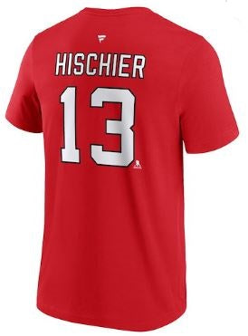 NHL Hischier 13 - New Jersey Devils T-Shirt - RED