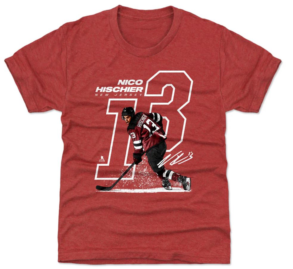 Kinder NHL Nico Hischier 13 - New Jersey Devils - T-Shirt Backside