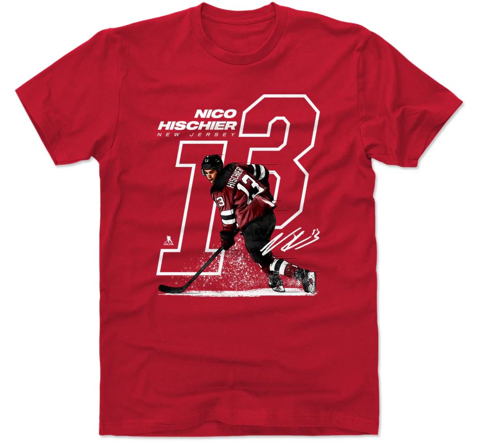 Kinder NHL Nico Hischier 13 - New Jersey Devils - T-Shirt Backside