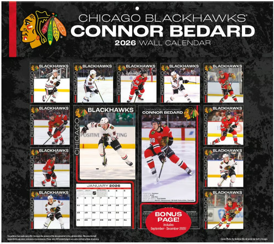 NHL Bedard 98 - Chicago Blackhawks Kalender 2026