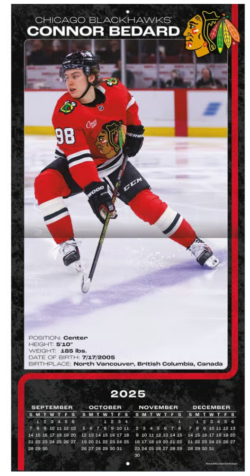 NHL Bedard 98 - Chicago Blackhawks Kalender 2026