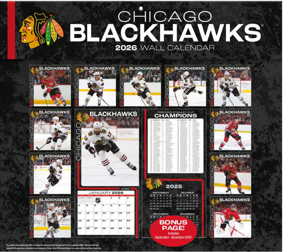 NHL Chicago Blackhawks Kalender 2026
