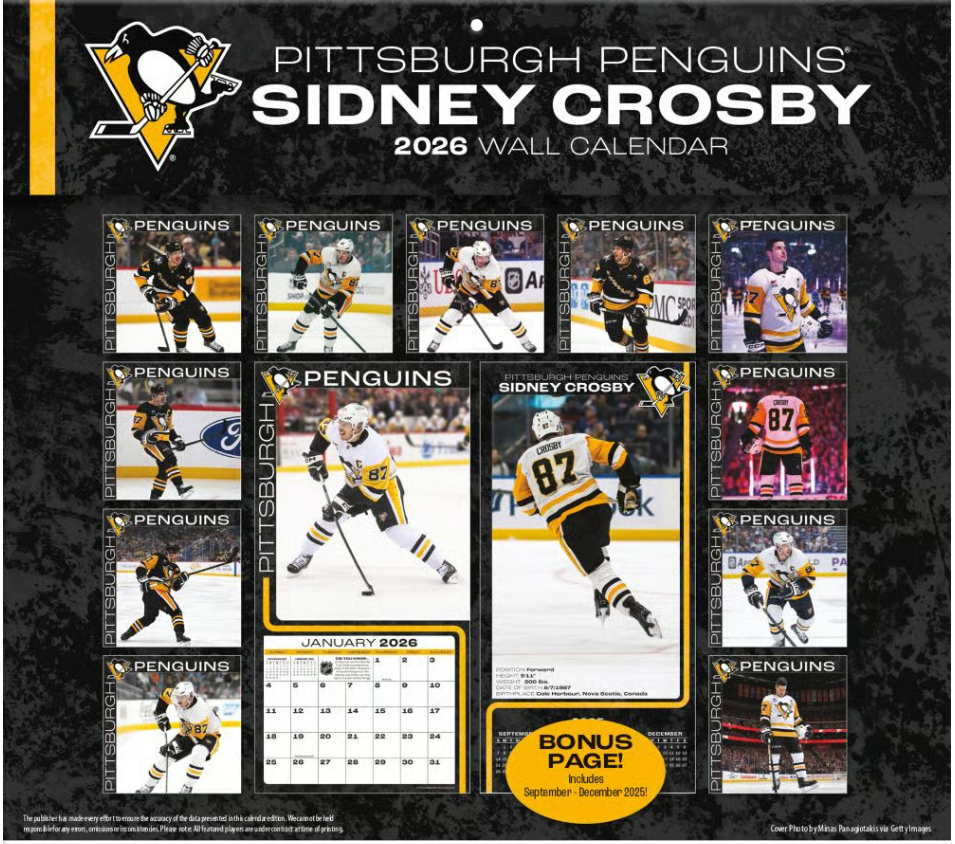 NHL Crosby 87 - Pittsburgh Penguins Kalender 2026