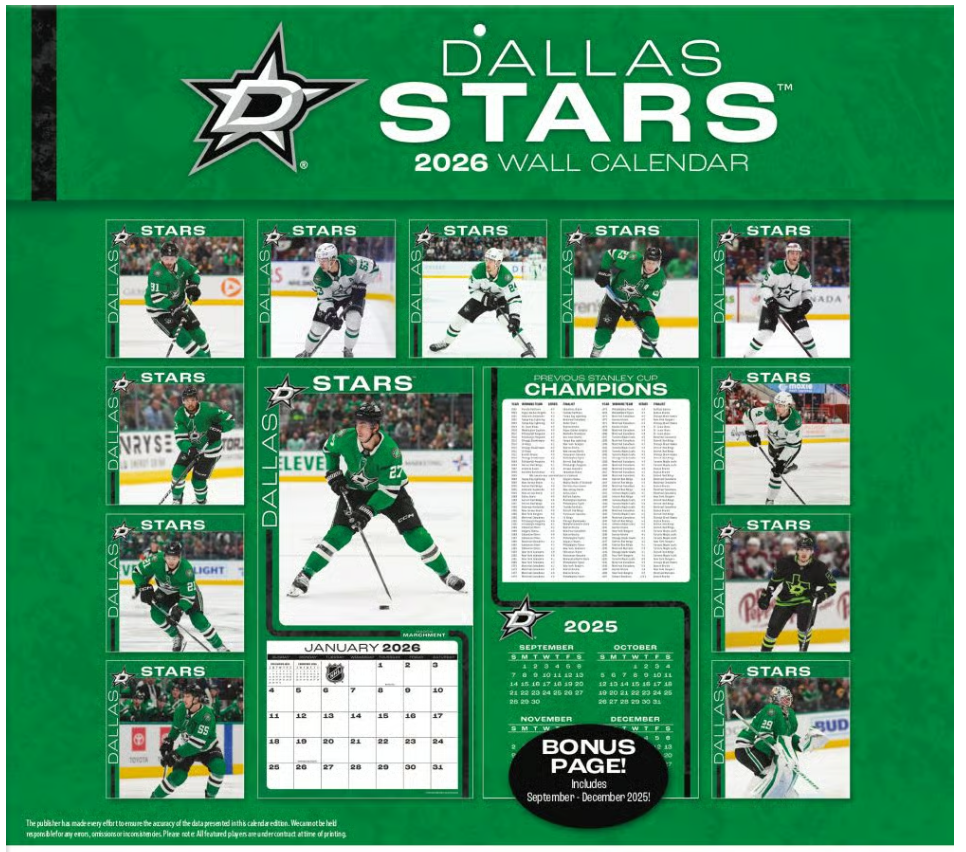 NHL Dallas Stars Kalender 2026