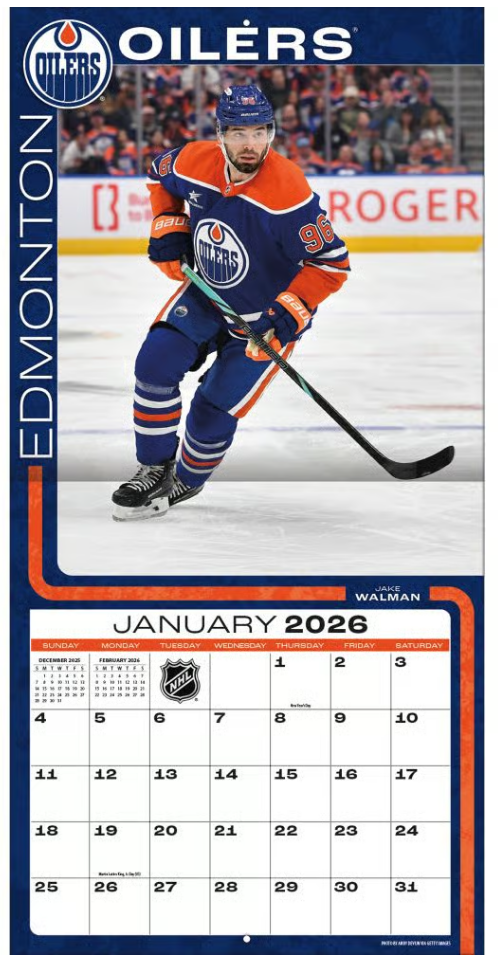 NHL Edmonton Oilers Kalender 2026
