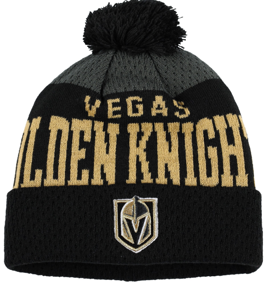 Kinder NHL Vegas Golden Knights Beanie Stretchark PomPom