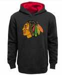 Kinder NHL Chicago Blackhawks Hoodie Fleece Premium Black