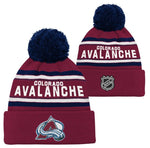 Kinder NHL Colorado Avalanche Beanie Jacquard Wordmark PomPom