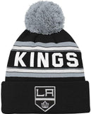 Kinder NHL Los Angeles Kings Beanie Jacquard Wordmark PomPom