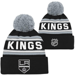 Kinder NHL Los Angeles Kings Beanie Jacquard Wordmark PomPom