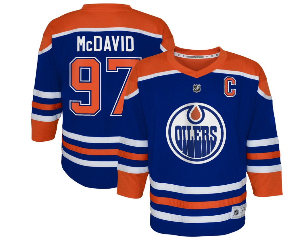 Kinder NHL McDavid 97 - Edmonton Oilers Replica Premier Jersey Home