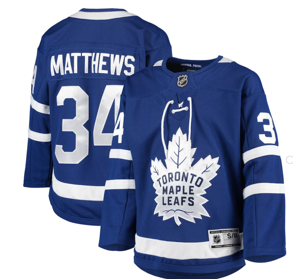 Kinder NHL Matthews 34 - Toronto Maple Leafs Replica Premier Jersey Home