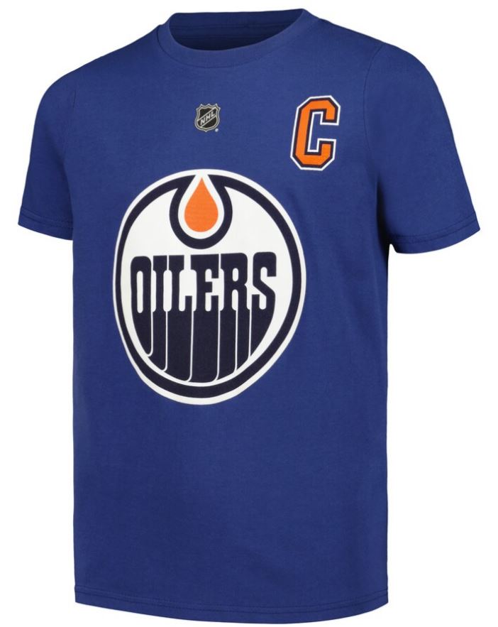 Kinder NHL McDavid 97 - Edmonton Oilers Home - T-Shirt Navy