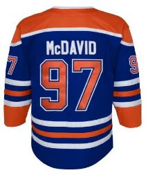 Kinder NHL McDavid 97 - Edmonton Oilers Replica Premier Jersey Home