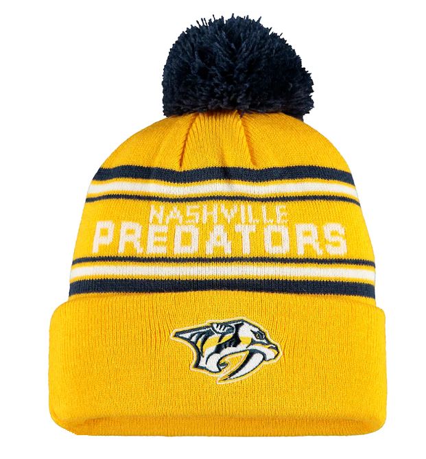 Kinder NHL Nashville Predators Beanie Jacquard Wordmark PomPom