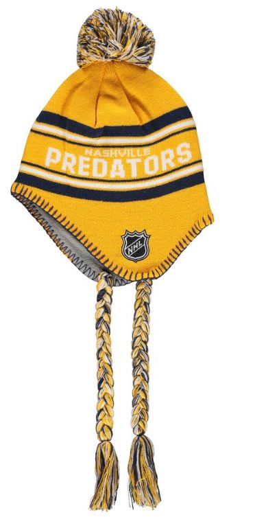 Kinder NHL Nashville Predators Beanie Flieger Tassel - PomPom