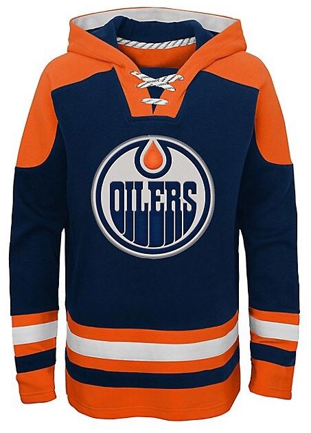 Kinder NHL Edmonton Oilers Hockey Hood Double Stripes - Navy