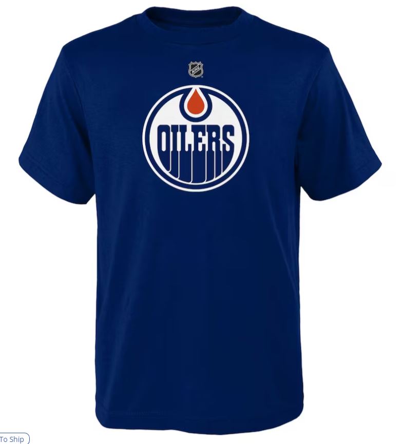 Kinder NHL Draisaitl 29 - Edmonton Oilers Home - T-Shirt Navy