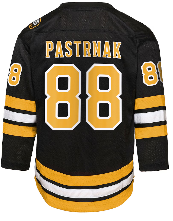 Kinder NHL Pastrnak 88 - Boston Bruins Replica Premier Jersey Home