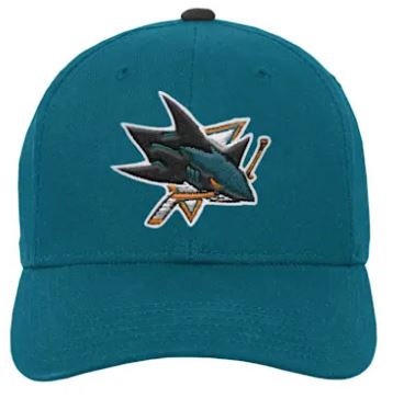 Kinder NHL San Jose Sharks Cap Precurved Snap